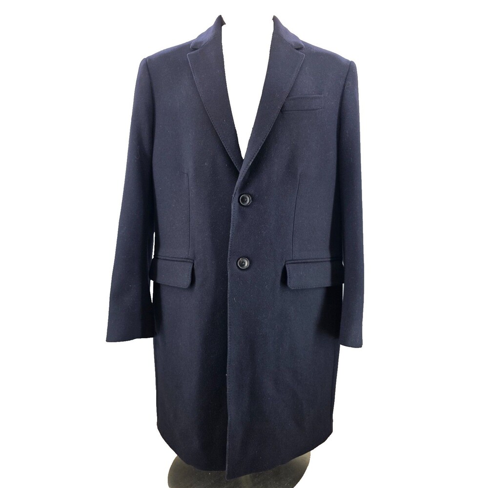 BANANA REPUBLIC Mens  Italian Melton Wool-Blend Top Over Coat Sz L